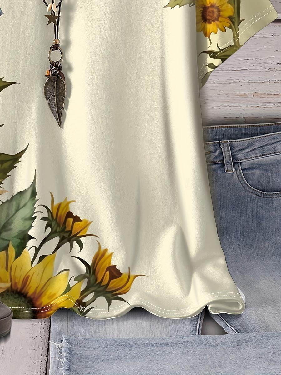 Simple Design Casual T-shirt for Basic Everyday Outfits