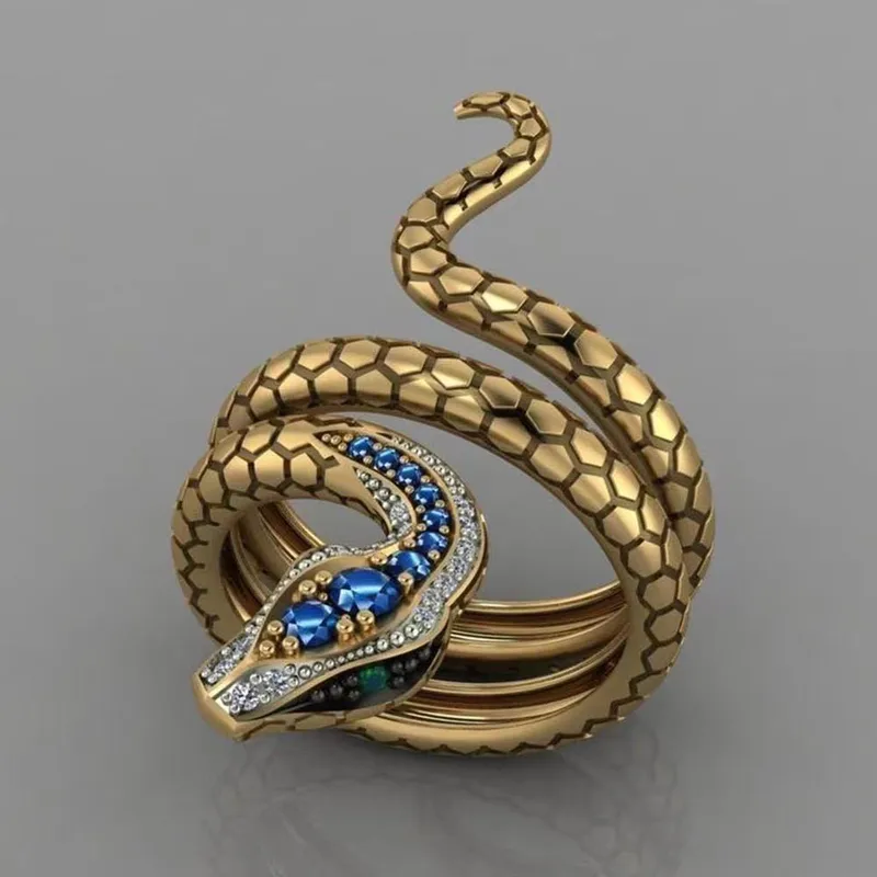 Elegant Snake Zircon Open Ring