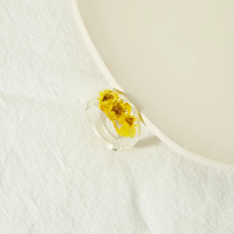Simple Flower Resin Print Ring