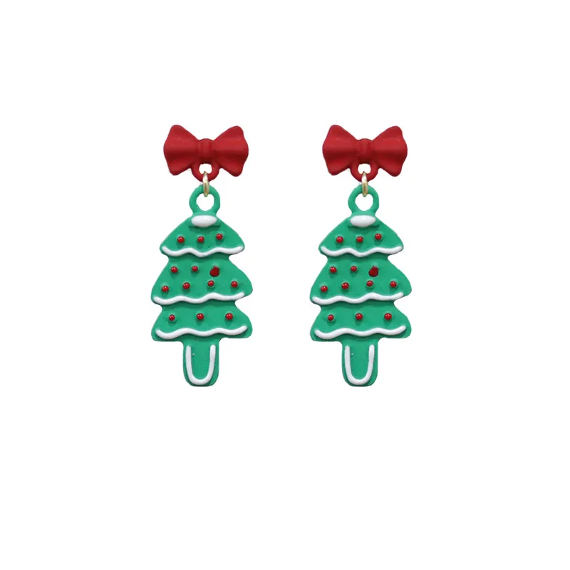 Christmas Tree Drop Earrings Set