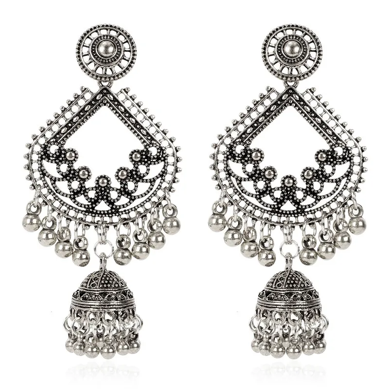 Retro Tassel Birdcage Bell Earrings