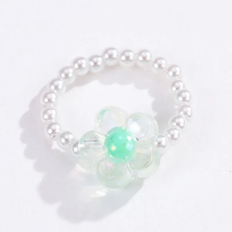 Classic Flower Pearl Beaded Ring